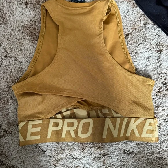 Nike Women's Mustard Crop Top - Picture 2 of 2
